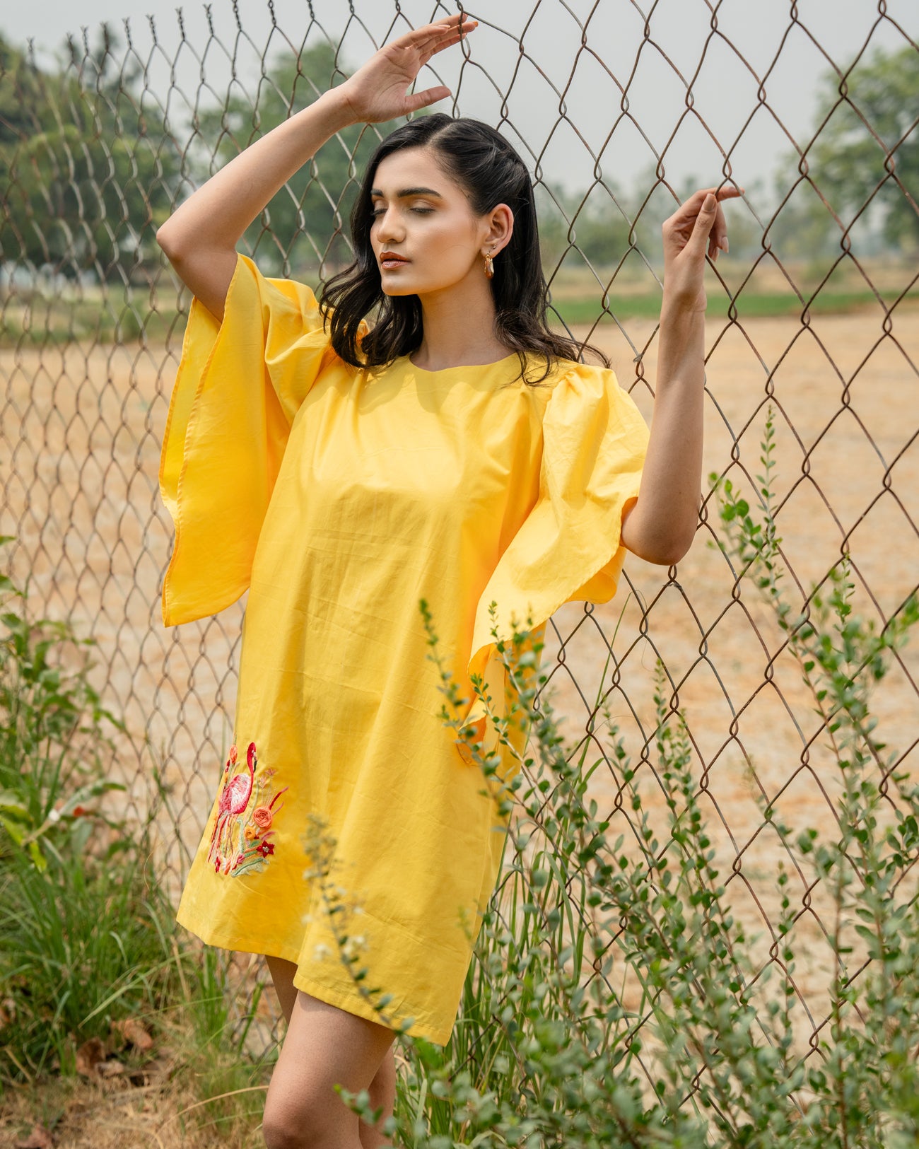 Ahannaa Hand-Embroidered Short Dress