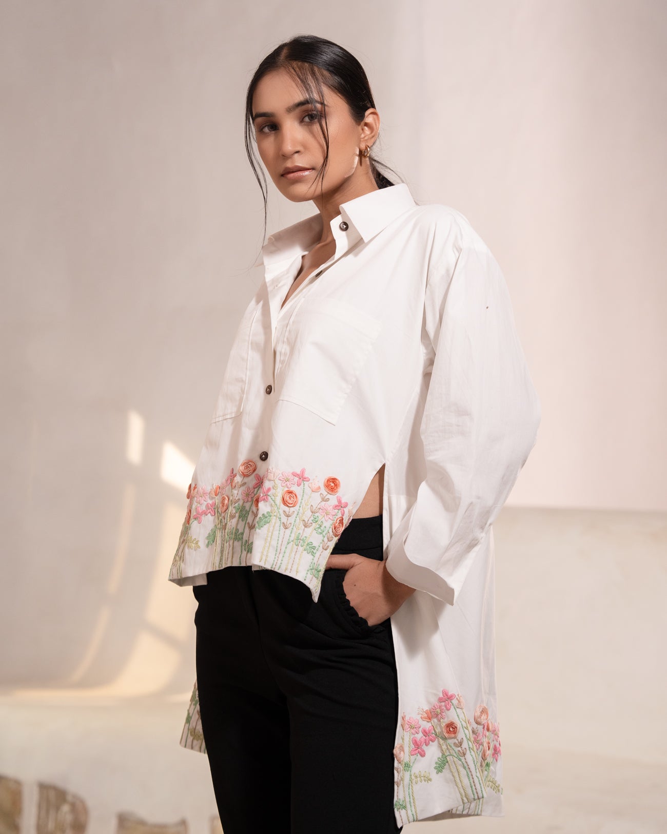 Maitreyi Hand-Embroidered Shirt