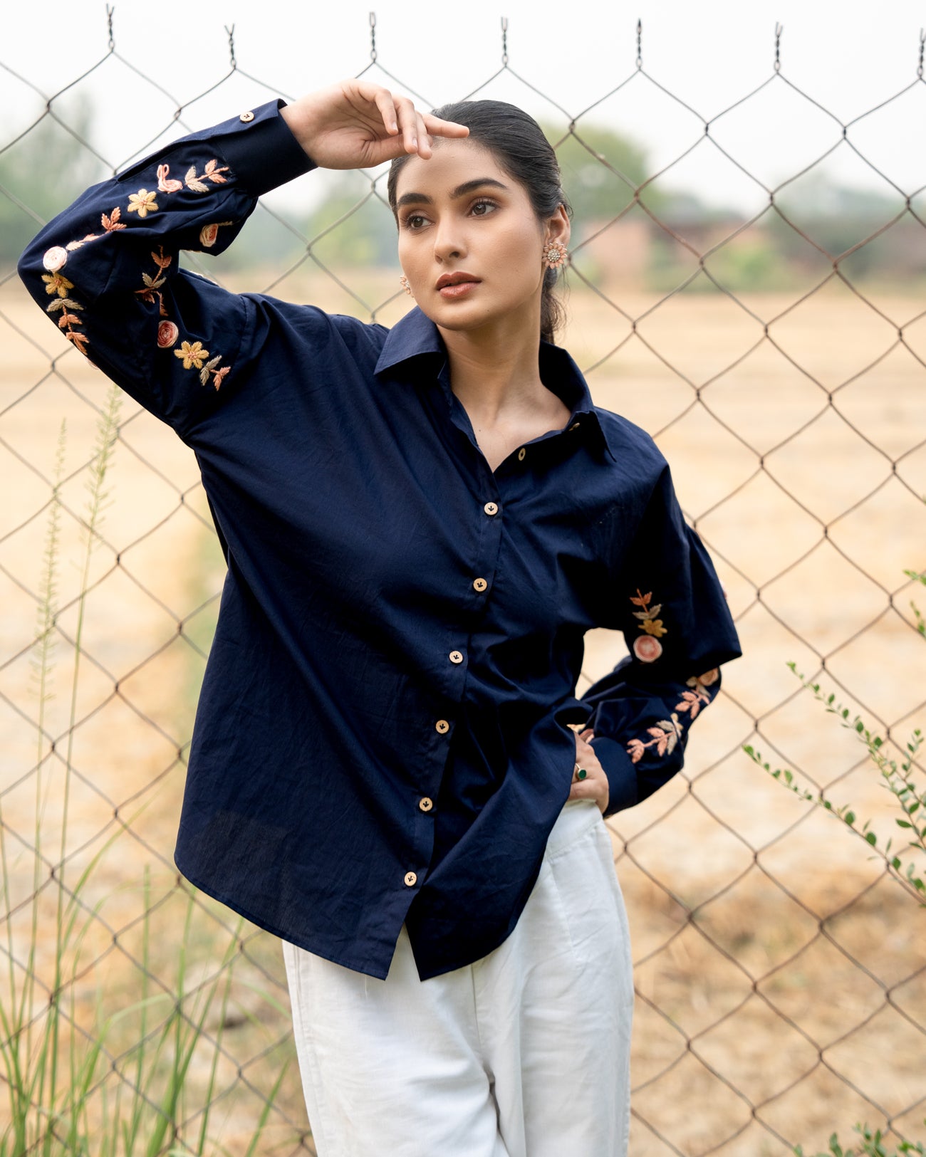 Navyaa Hand-Embroidered Shirt