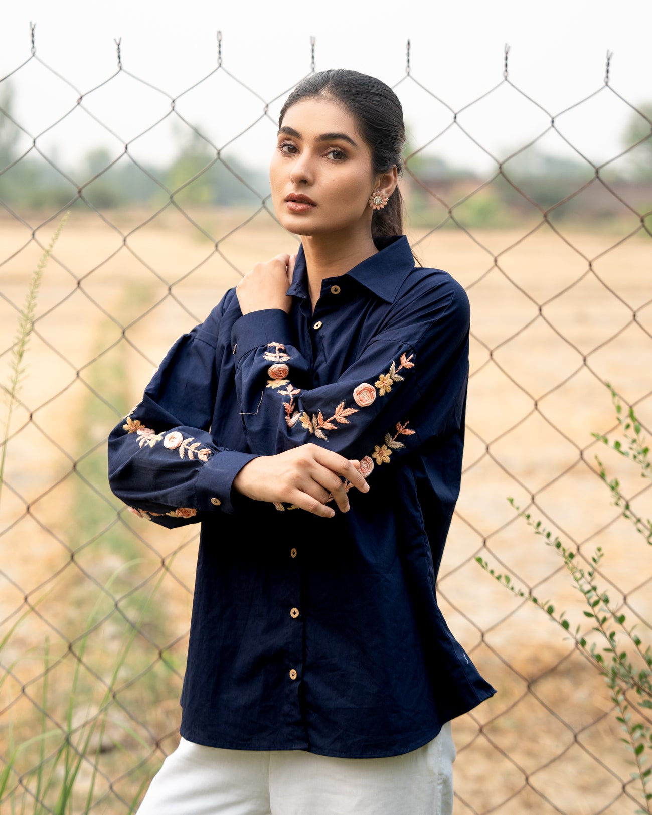 Navyaa Hand-Embroidered Shirt