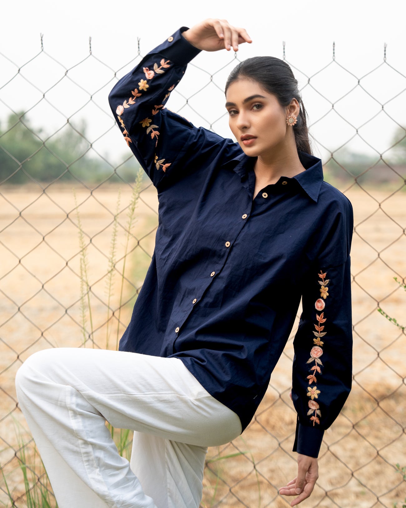 Navyaa Hand-Embroidered Shirt