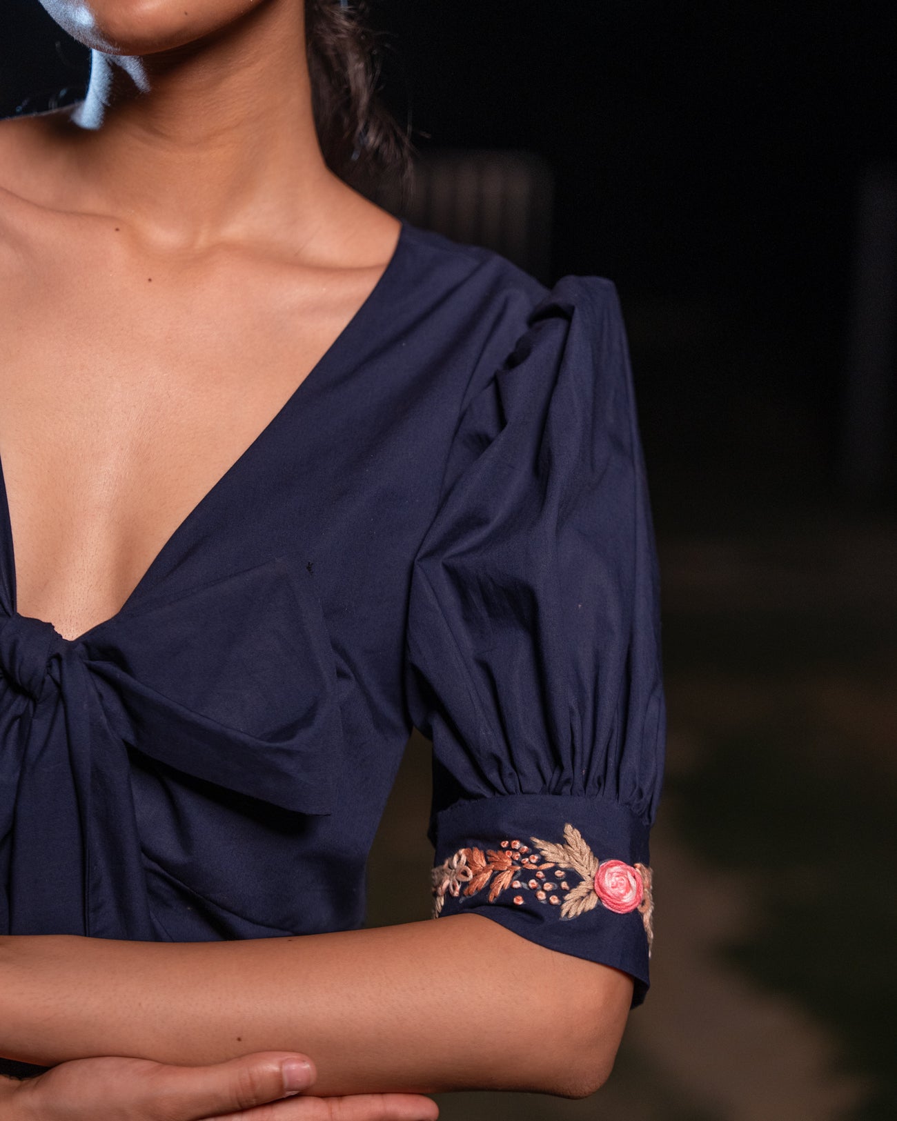 Meha Hand-Embroidered Midi Dress