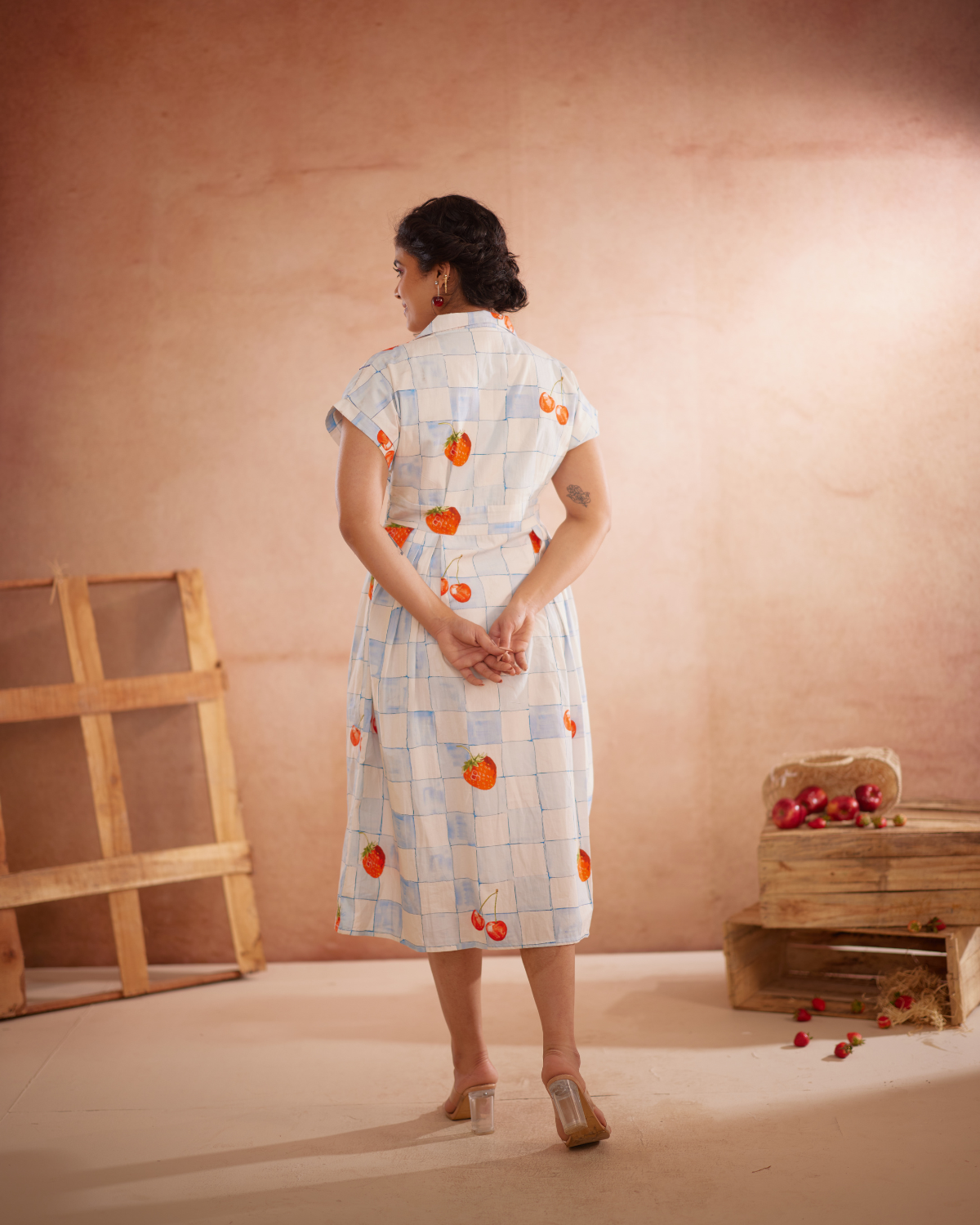 Cherri Hand-Embroidered Summer Midi Dress