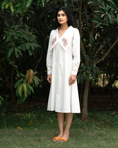 Naiinaa Hand-Embroidered Midi Dress